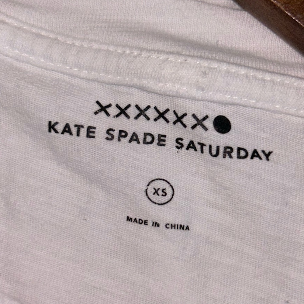 Kate Spade Saturday plain white tee SIZE XS - Picture 4 of 4